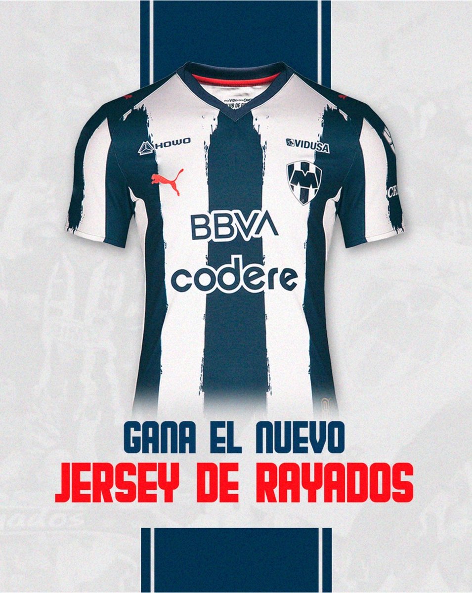 VIDUSA te regala el nuevo jersey de rayados🤩

Sigue los pasos para participar

📲 Sigue la cuenta 
<a href="/vidusacasas/">VIDUSA</a>
👍 Da like a este tweet 
🔁 RT 
👥 Menciona a un amigo

El ganador se dará a conocer el 13 de octubre.

*Aplican restricciones