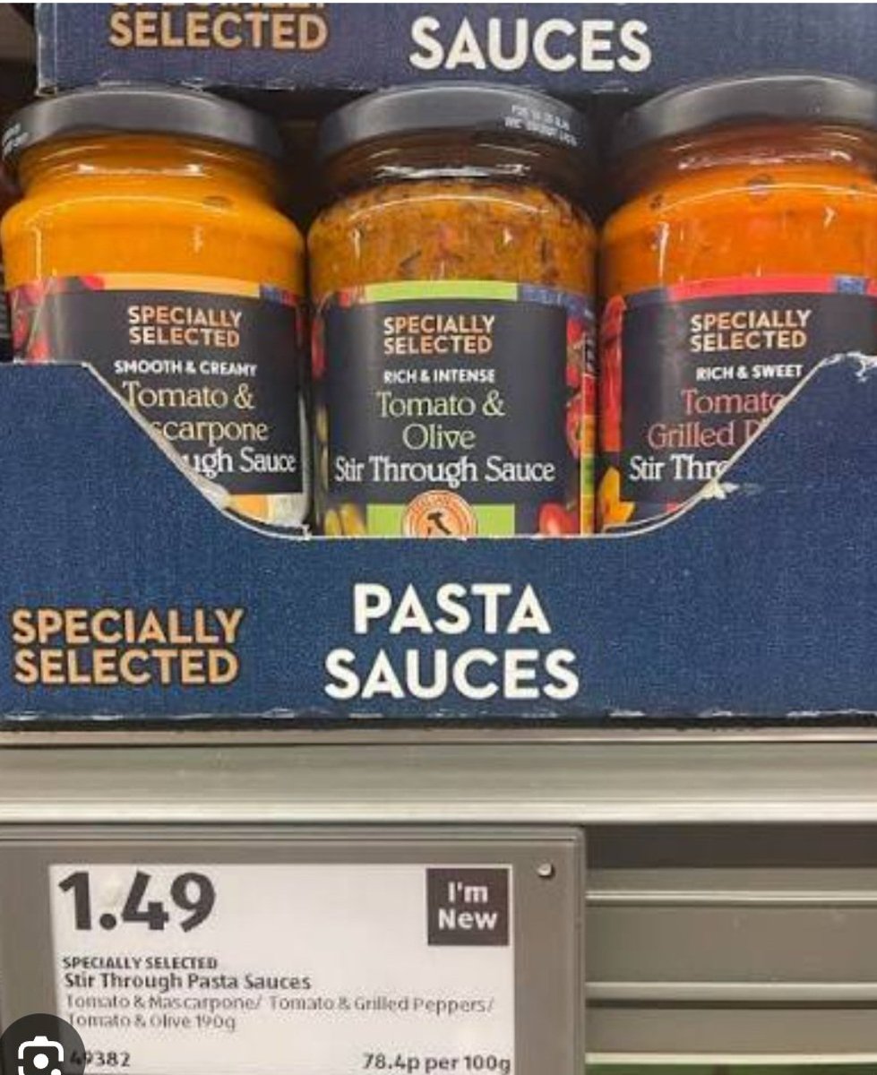 FairPuggled's tweet photo. @AldiUK What is the issue with these sauces? They keep disappearing for months, come back a while and disappear again.  Thanks https://t.co/HK6up6VxrA