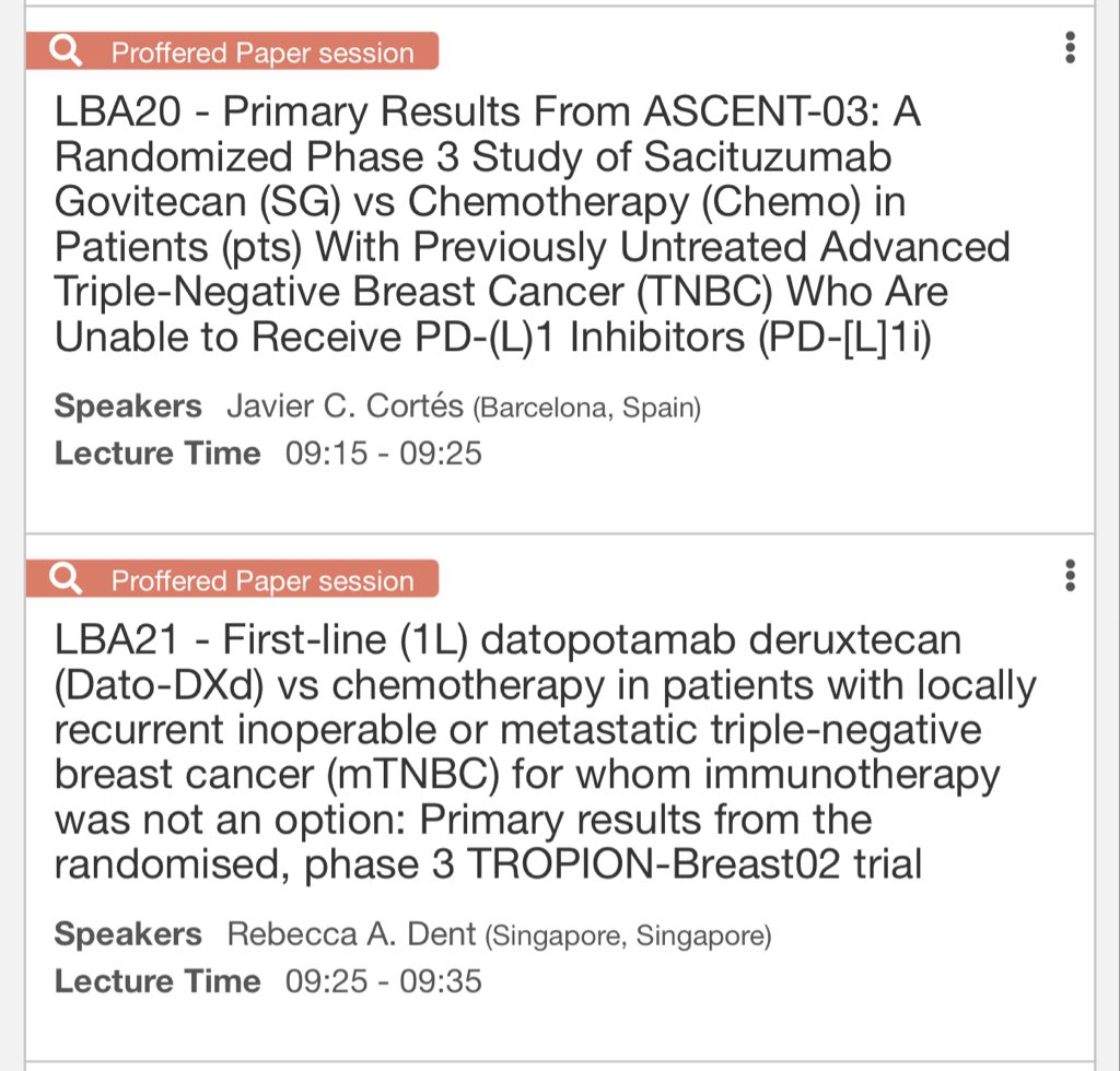 It’s official: ASCENT-03 and TROPION-Breast02 will be both presented at #ESMO25. Two positive trials, taking Trop2 ADCs to the 1L and improving outcomes for one of the greatest unmet needs in breast oncology — metastatic TNBC. Discussion by Ana Garrido-Castro <a href="/DFCI_BreastOnc/">Dana-Farber’s Breast Oncology Center</a>.