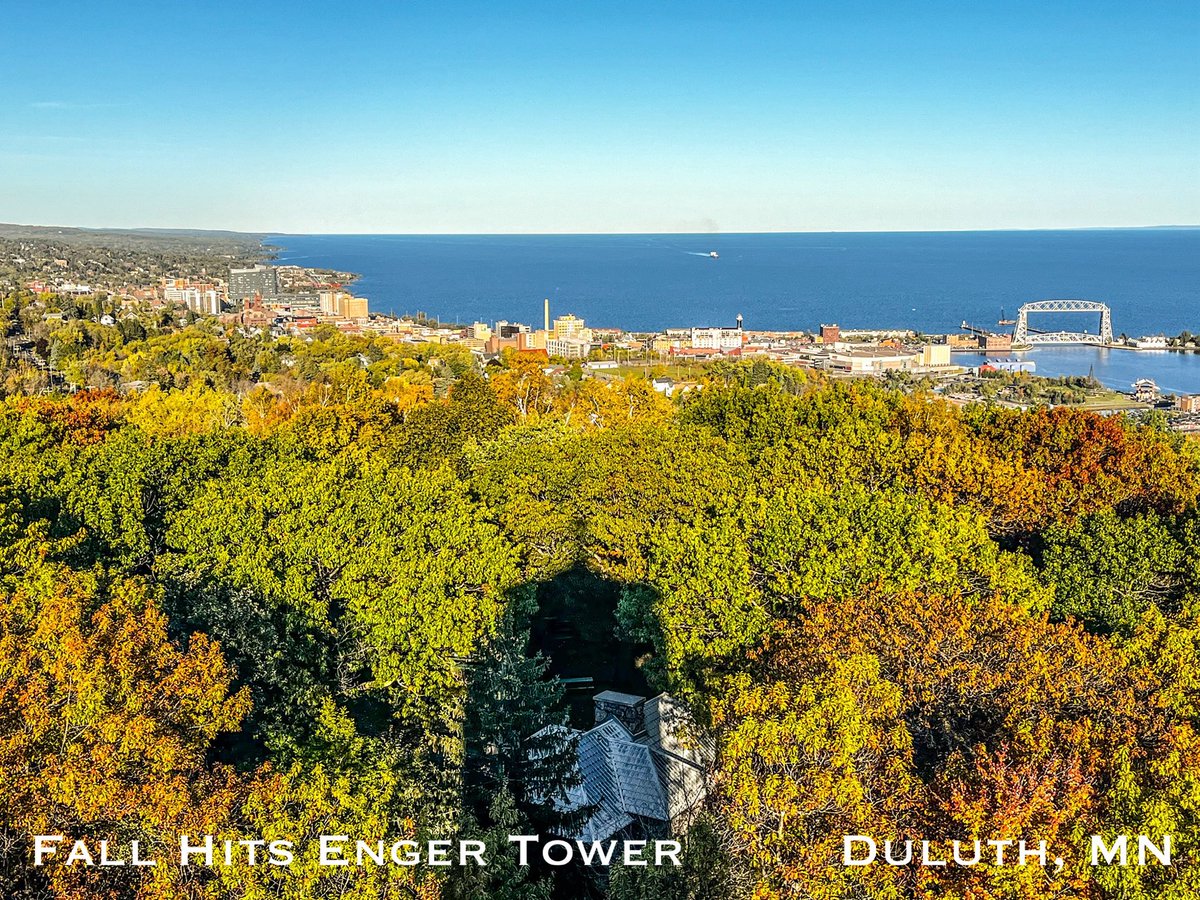 Run_Trl's tweet image. Fall Hits Enger Tower and Section One of Superior Hiking Trail