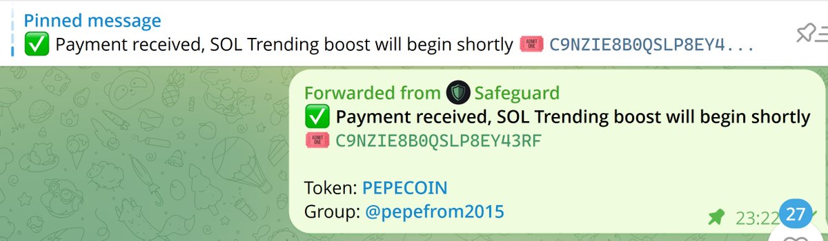 SOL trending paid for $PEPECOIN