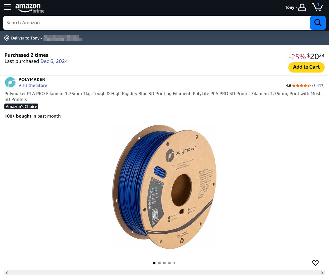 rightsofrefusal's tweet image. 🚨 ALERT 🚨 It appears spools of Polymaker PLA Pro are only $20 on Amazon currently.