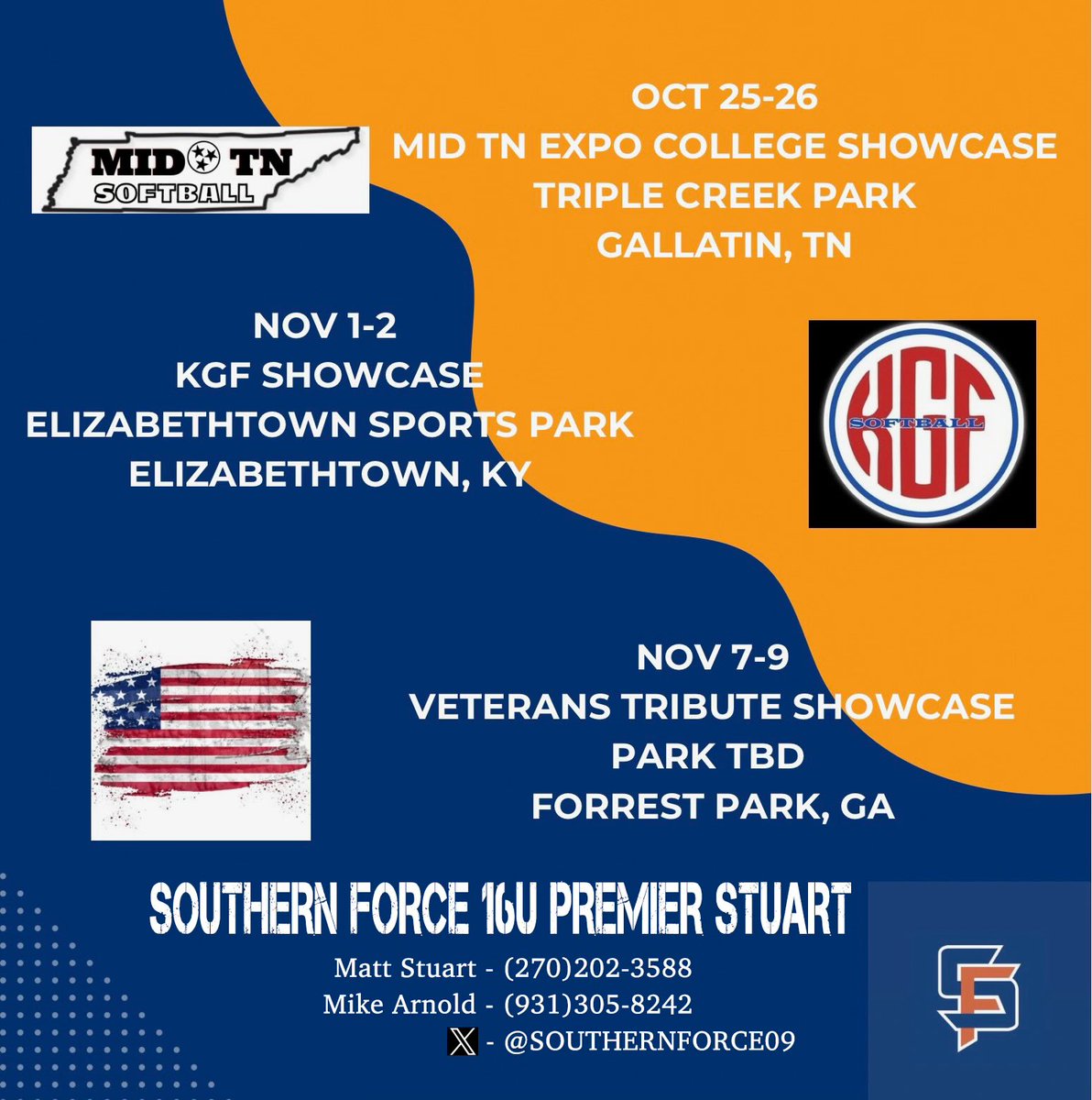 Here is our updated schedule for the fall season!