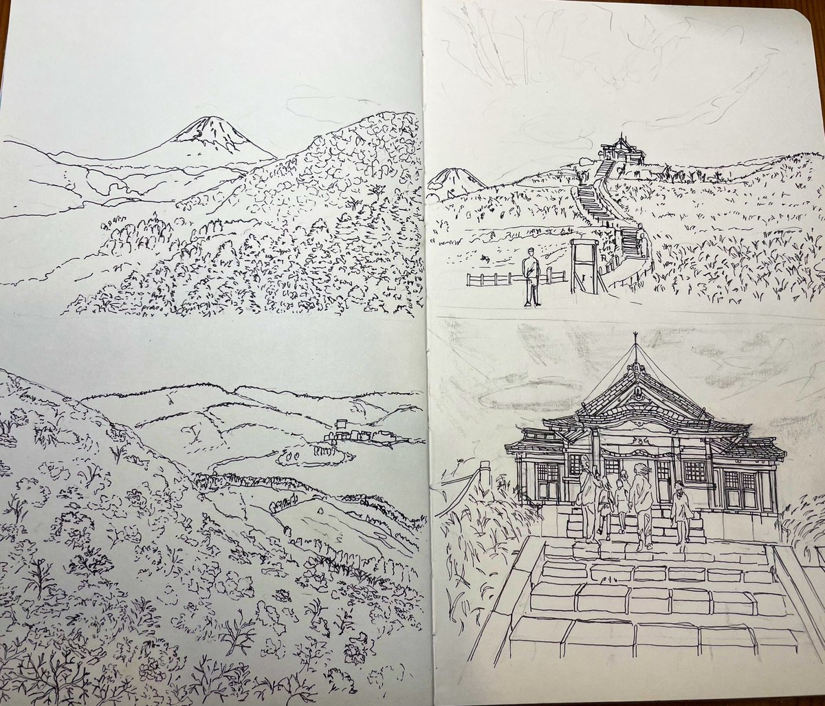 naompty57's tweet photo. 箱根元宮⛩️

#箱根
#箱根元宮
#イラスト
#アナログイラスト
#スケッチ
#sketchbook
#drawing https://t.co/lXue6eAZny