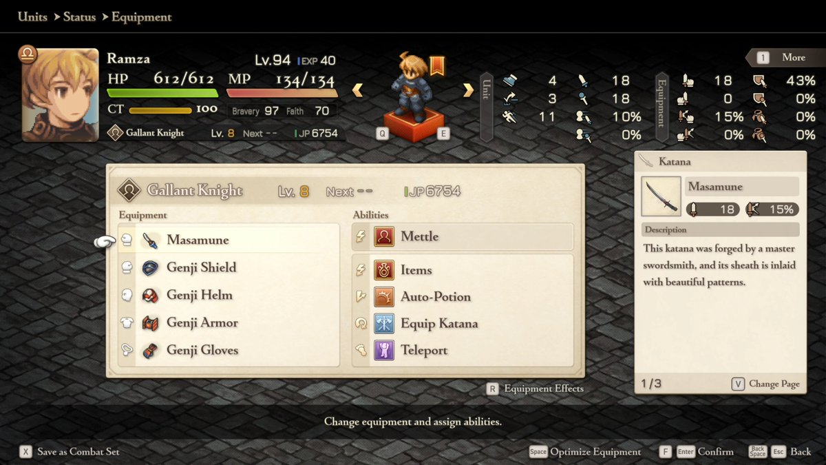 Playing Final Fantasy Tactics. This took way more attempts than I am willing to admit.