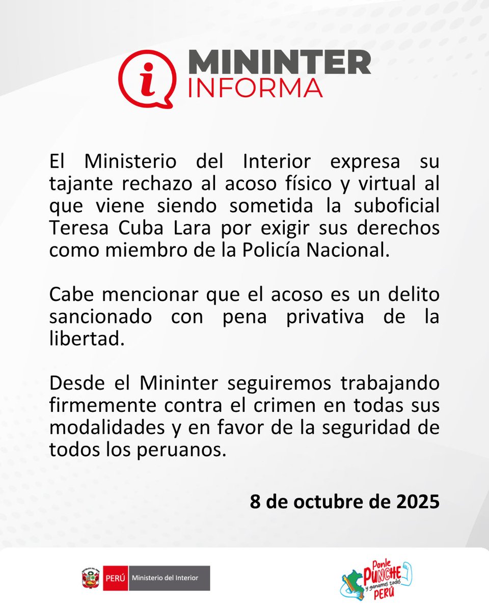 Ministerio del Interior 🇵🇪 tweet media