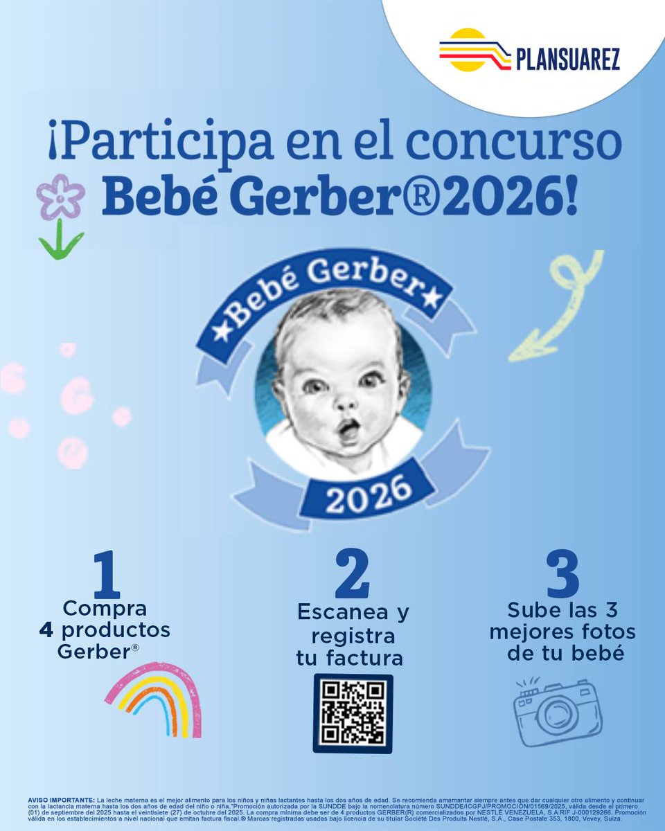 PlansuarezV's tweet image. 🌟 ¡La espera ha terminado! ✨

Bebé Gerber® regresa en 2026 para seguir acompañando a tus pequeños en su camino hacia un crecimiento saludable y feliz. ❤️

¡Prepárate para descubrir nuevos momentos inolvidables!
instagram.com/p/DPkHc9MjAe0/…

 #caracas #gerber #venezuela #familia
