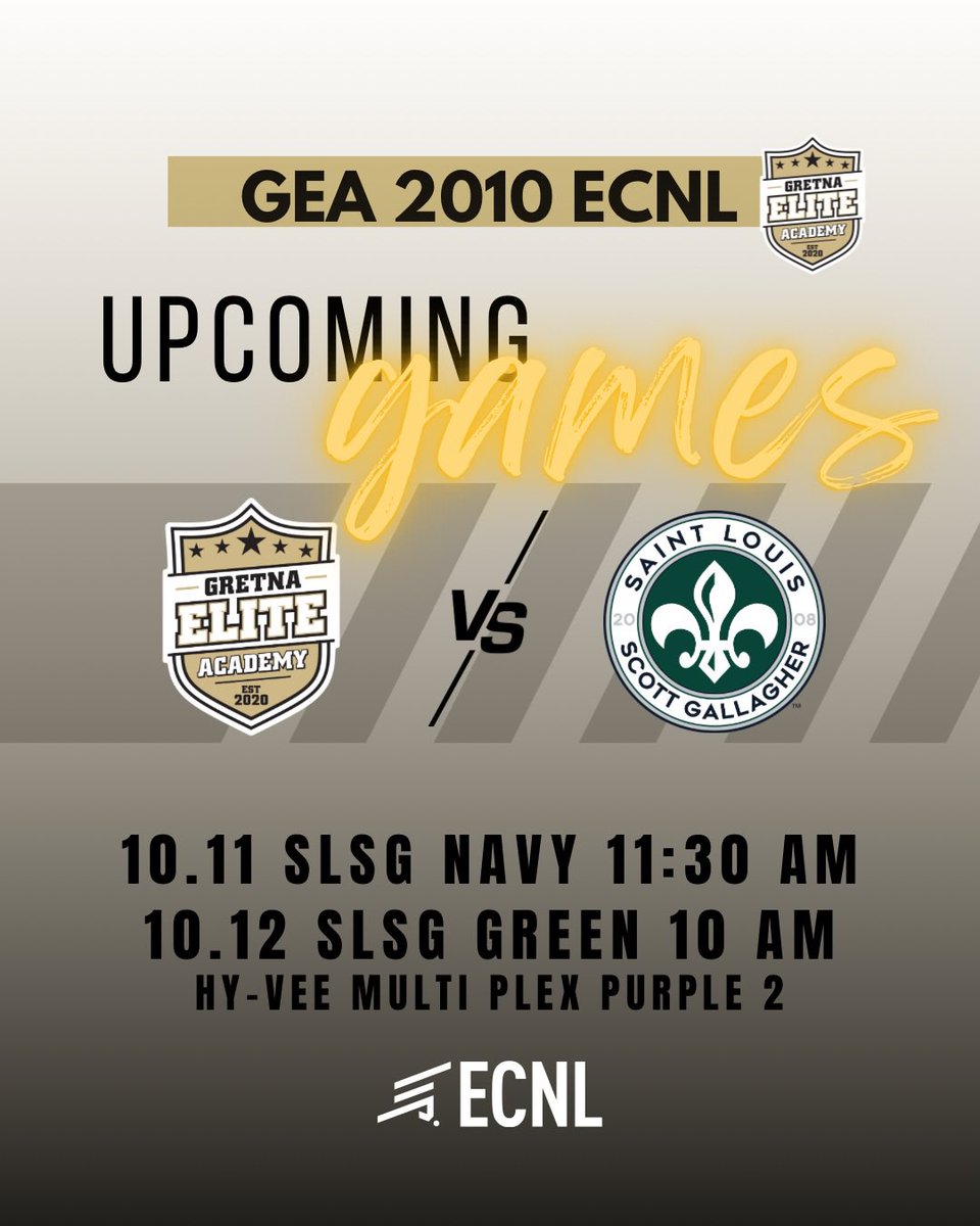 Working hard at practice this week and heading to Grimes Iowa for this weekends games against SLSG Navy and Green. See you there! <a href="/GEA_ECNL/">Gretna Elite Academy ECNL</a> <a href="/GretnaEliteAcad/">Gretna Elite Academy</a> #BeElite