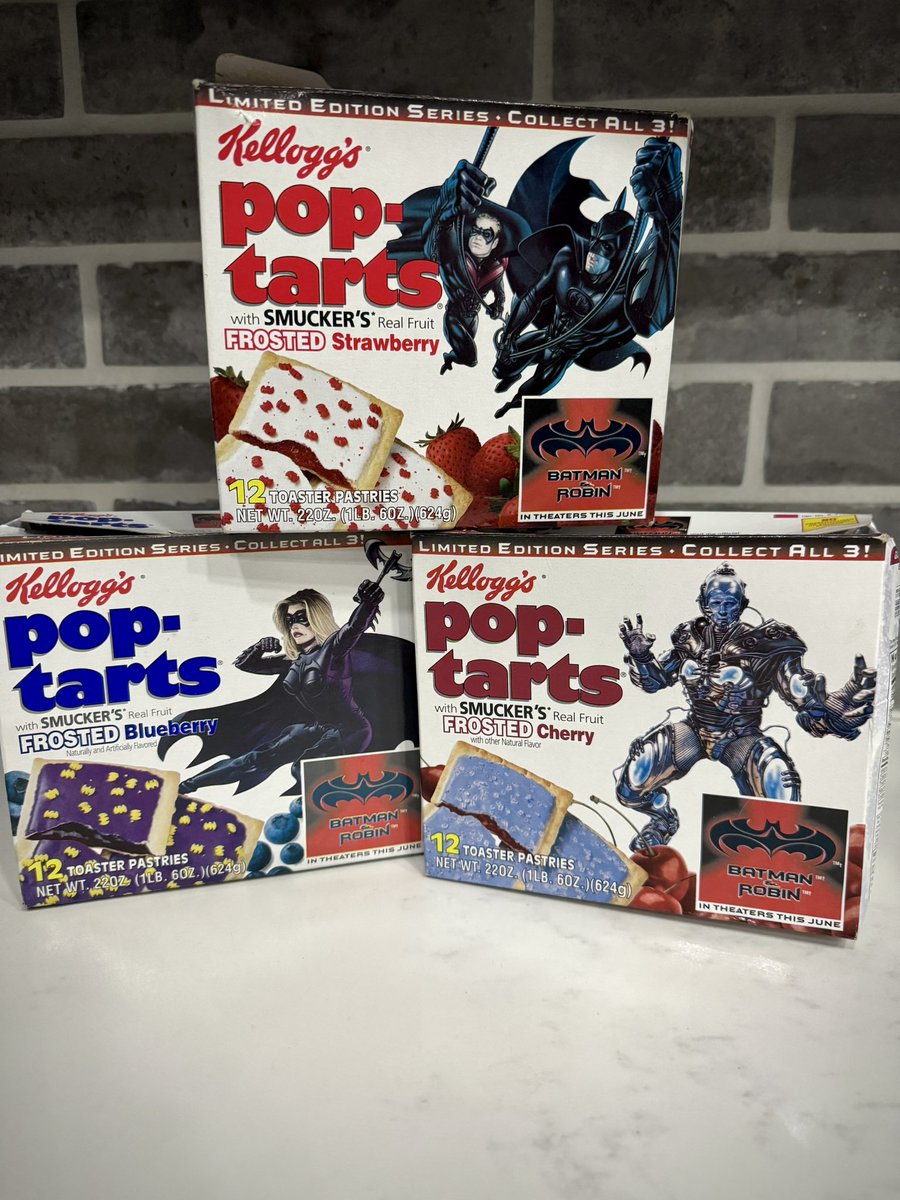 I have an unhealthy obsession with Batman and Robin nostalgia #batman #poptarts #90sNostalgia #90skid #90snostalgia #90sBaby #90sthrowback
