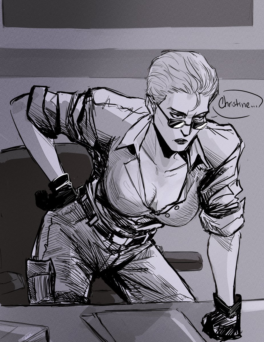 skelesass's tweet image. butch!wesker sketch for wesker Wednesday loosely based on a piece i really like
#REBHfun #ResidentEvil #AlbertWesker #fanart #sketch