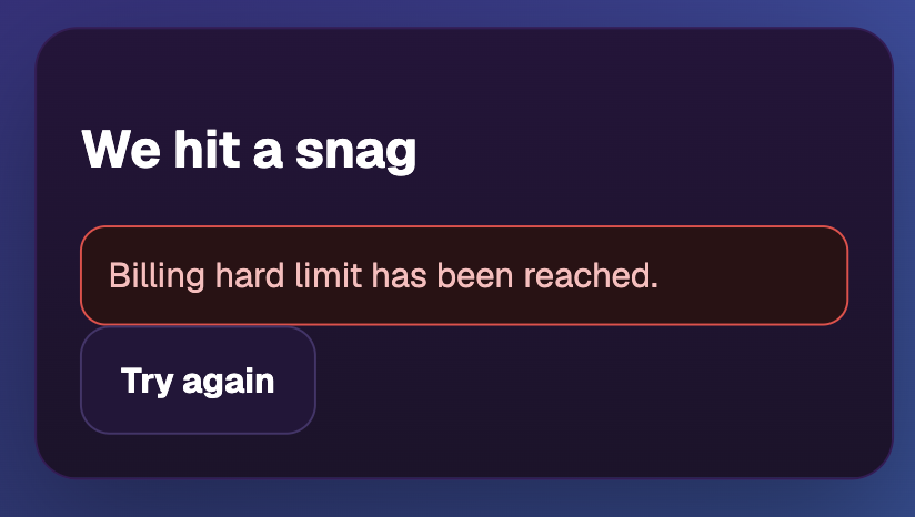 speedboatdesign's tweet photo. LOL we chewed through our OpenAI API credits mad fast. https://t.co/Leqk1ZWxem