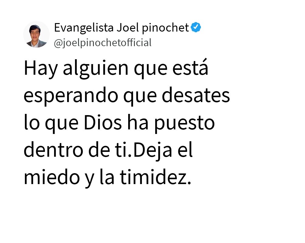 yoel38945511's tweet photo. Aquí les dejamos una frase del Evangelista Joel Pinochet https://t.co/cReu5AXokx