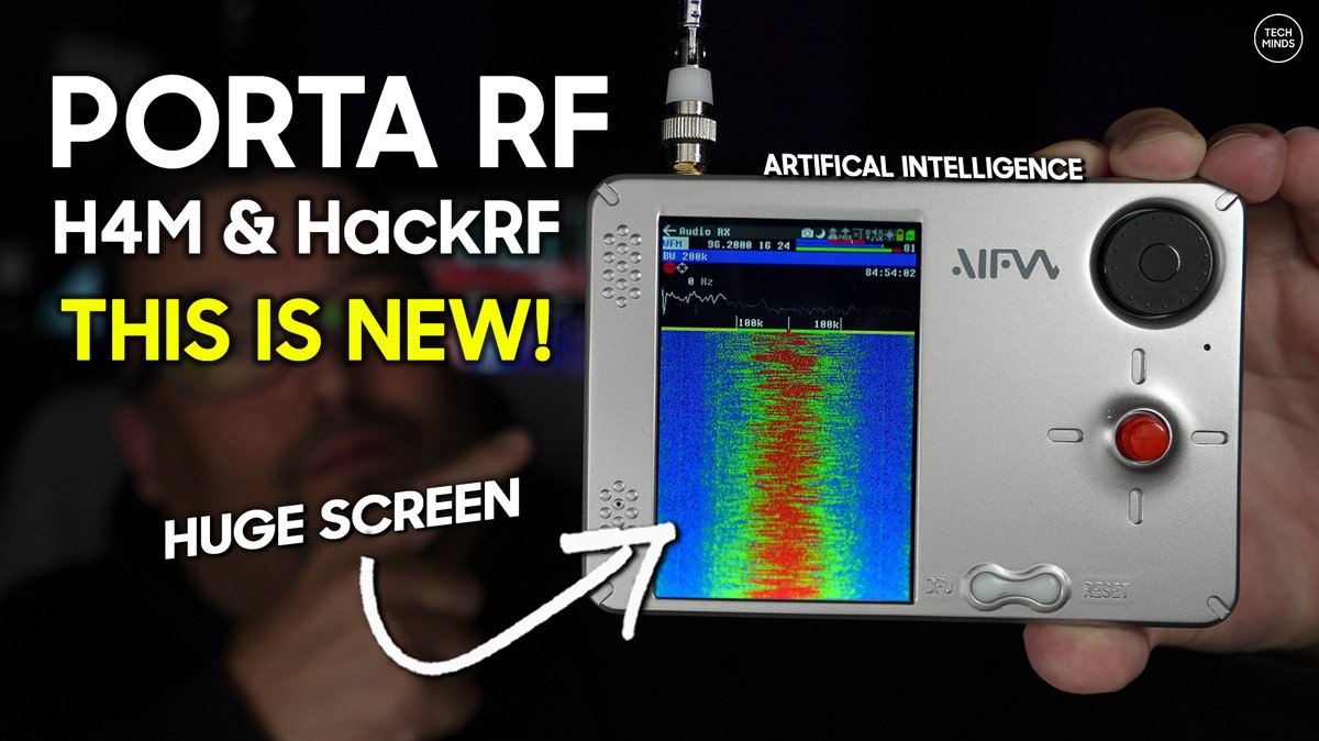 TechMindsYT's tweet image. PortaRF - A NEW HackRF PortaPack Combo In One Single Board
youtu.be/fDFtJgR6TcE #sdr #hackrf #flipperzero
