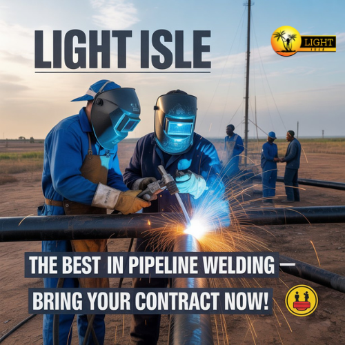 LightIsle's tweet image. Light Isle leads in pipeline welding – strong, leak-proof joins for oil, gas &amp;amp; water. Bring your contract today, . DM . Tag a client! #LightIsle #PipelineWelding #EnergyConstruction #MadeInNigeria #Nigeria #Naija #Lagos #NaijaHustle"