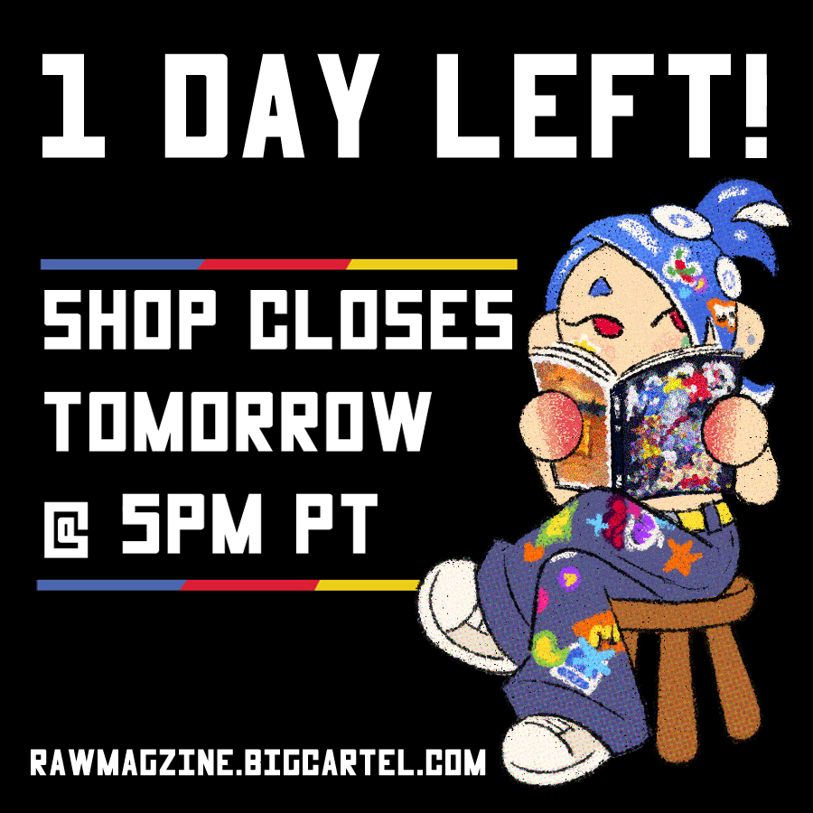 kate_visnaw's tweet photo. last chance to secure your copy of raw magazine!! preorders close TOMORROW at 5pm PT!

🌟 shop link in my bio! 🌟

[ #splatoon3 #splatfest #splatoonzine ] https://t.co/jNI9R89eXT
