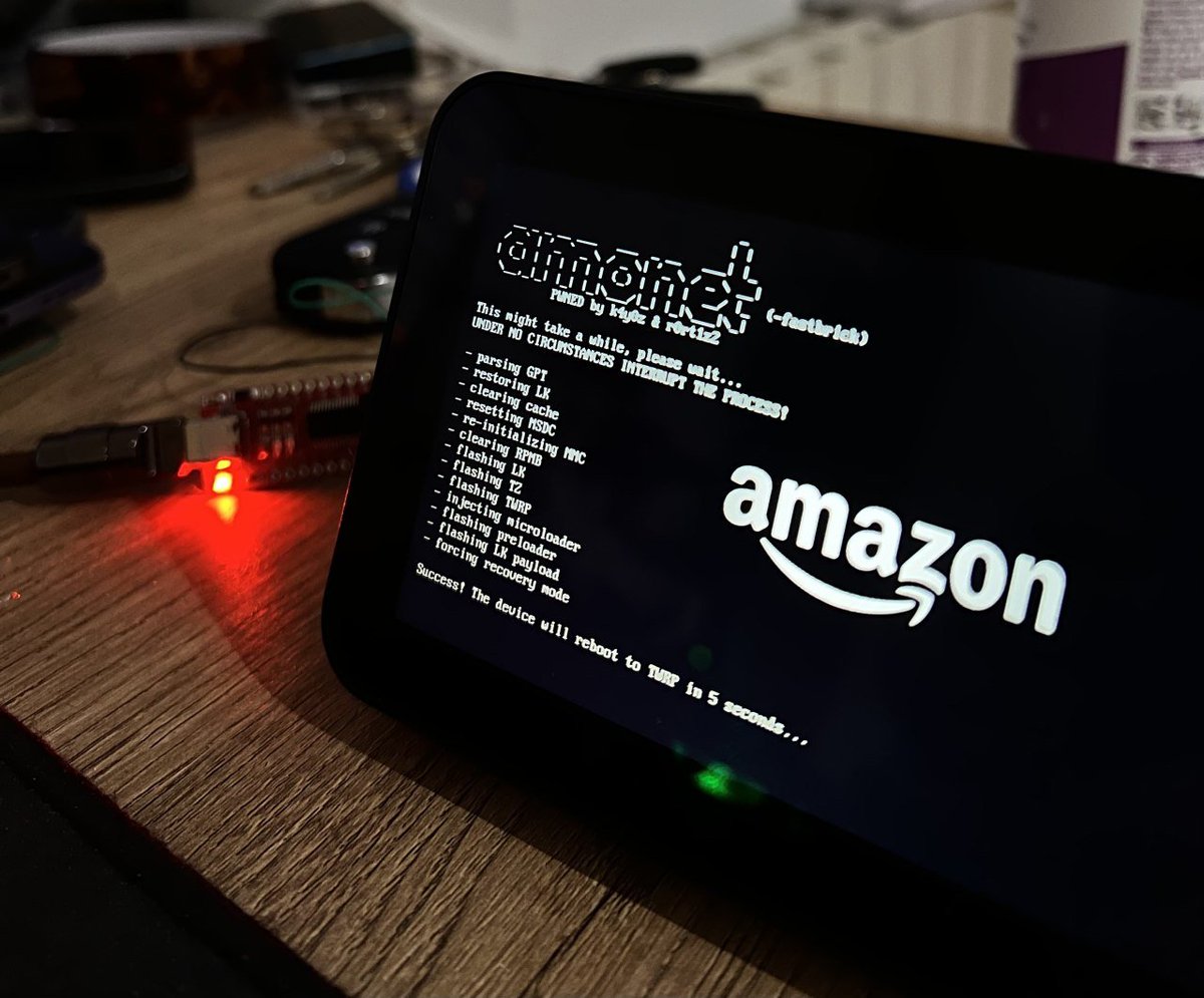r0rt1z2's tweet image. Today's my birthday.. and I wanna share my gift with you :P
Here's the bootloader unlock for the first‑generation Echo Show 5. It’s fully software‑driven and uses a new exploit based on amonet.
Huge thanks to @_AntiEngineer and k4y0z (from XDA)!
xdaforums.com/t/unlock-root-…