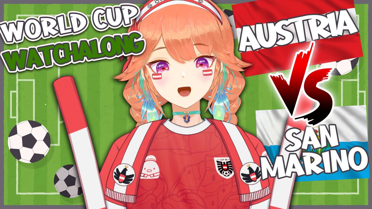 takanashikiara's tweet photo. next stream→【FOOTBALL WATCHALONG】

World Cup 2026 Qualifiers continue with Austria vs San Marino! Ready for a steamroll...
ワールドカップ同時視聴の次はオーストリアvsサンマリノだけど・・余裕だな・・すまん

https://t.co/GeTl2iOSlO https://t.co/d8EQdco5P2