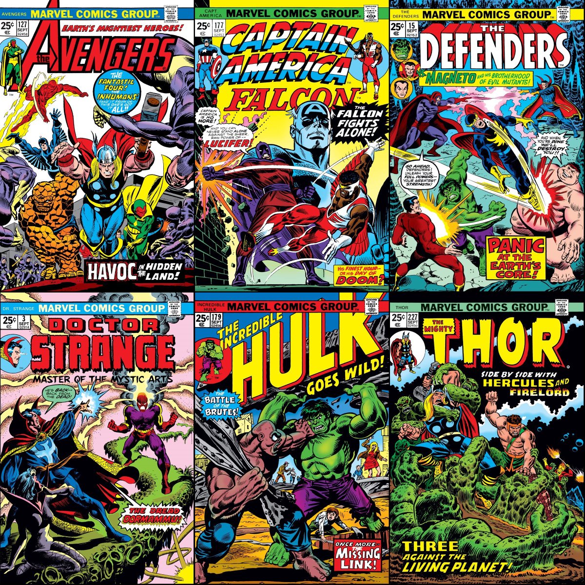 Marvel Comics that were on sale with cover dates of September 1974.