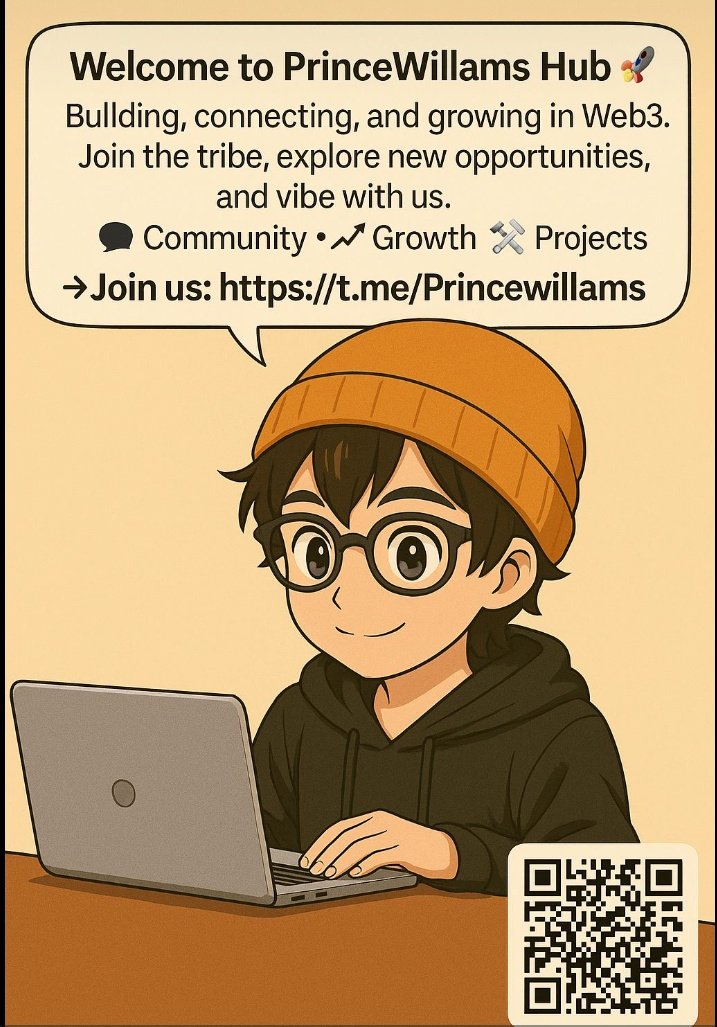 princenode's tweet image. {Welcome to PrinceWillams Hub}🚀
Building, connecting, and growing in Web3.  
Join the tribe, explore opportunities, and vibe with us.  
💬 Community • 📈 Growth • 🛠️ Projects

#Web3Community #CryptoTribe #Princedefi