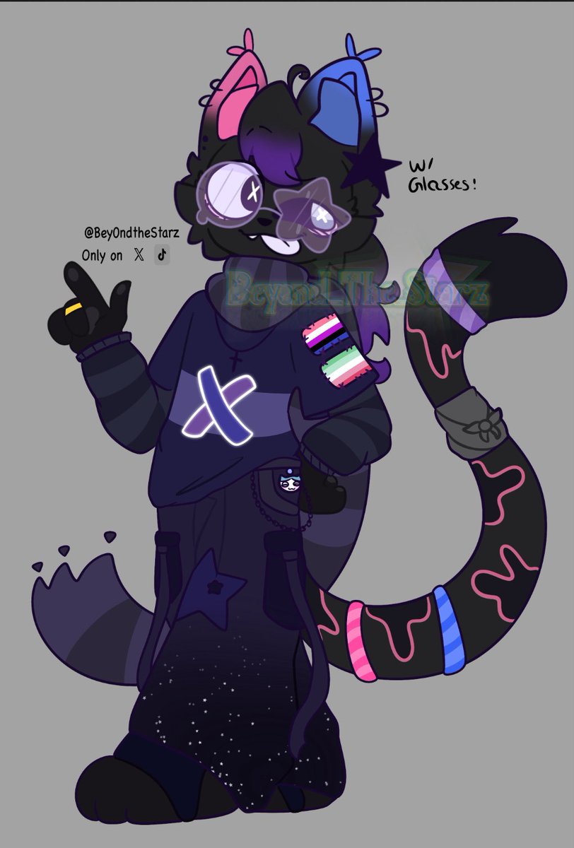 Neonpaw has gone thru many redesigns and finally locked in on making them exactly like how i dress and look pretty much. 

They are just slimmer 

I was lowkey not in the mood to shade and do bg lmao

#Art #Oc #furry #idk