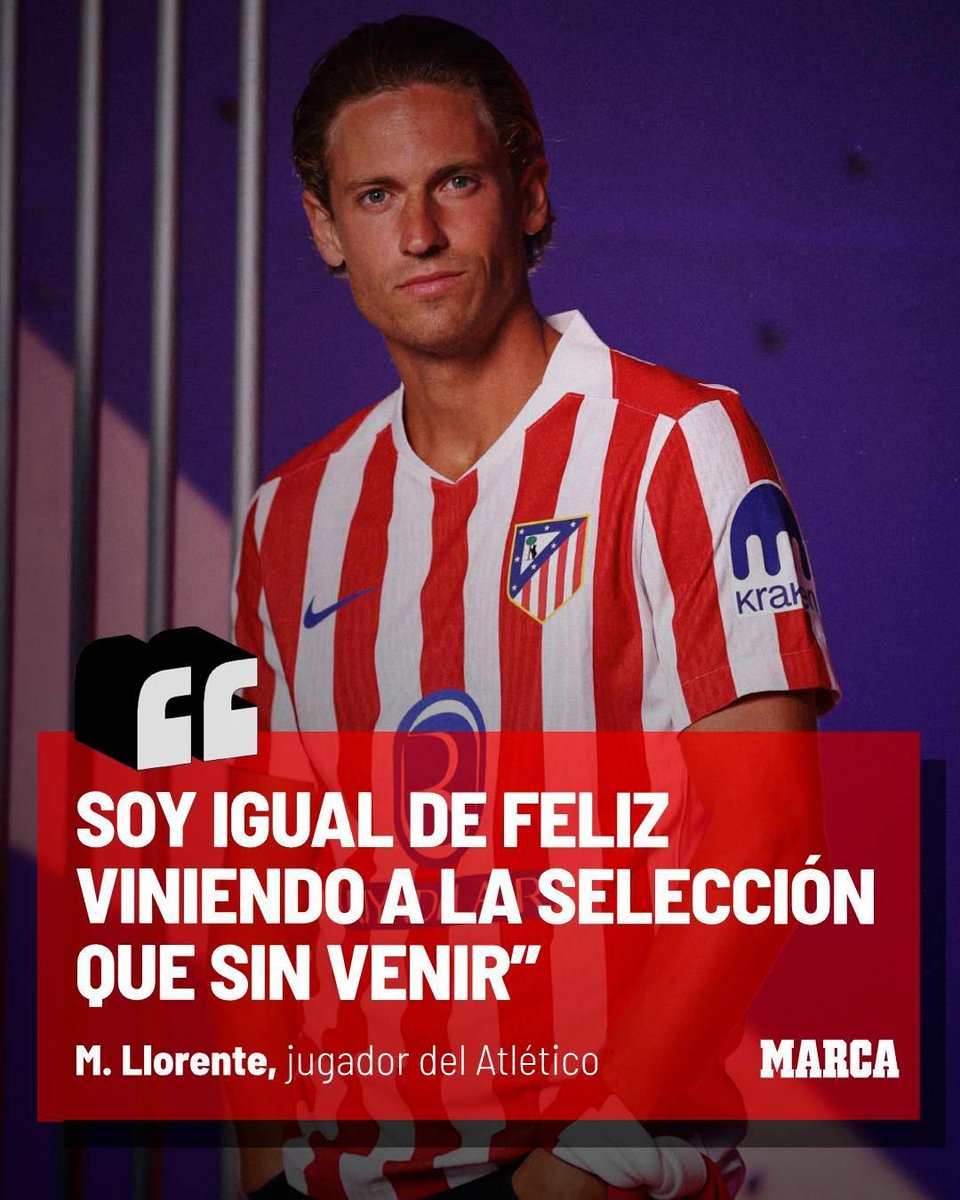 marca's tweet photo. 😎 ¿Cómo se toma Llorente la llamada de Luis de la Fuente?

🛸 ¿Nos fumigan? ¿A qué hora se cena?

Estos son algunos de los temas que el jugador del Atlético ha tocado en @partidazocope https://t.co/lPP72U4mKt