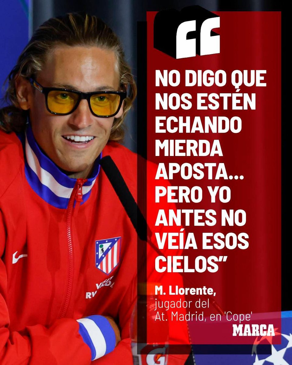 marca's tweet photo. 😎 ¿Cómo se toma Llorente la llamada de Luis de la Fuente?

🛸 ¿Nos fumigan? ¿A qué hora se cena?

Estos son algunos de los temas que el jugador del Atlético ha tocado en @partidazocope https://t.co/lPP72U4mKt
