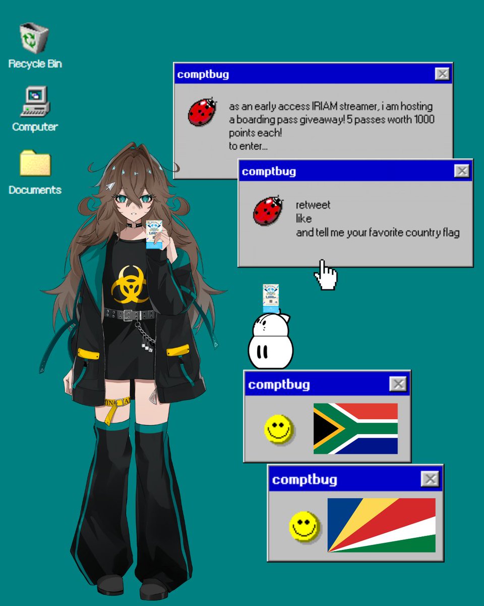 USERS!! ITS TIME FOR A BOARDING PASS GIVEAWAY!!!!
to enter...
rt
like
and reply with your favorite country flag!!!! (also tell me why hehe)

my favorite are south africa and the seychelles bc of how colorful and bright they are!!

WINNERS WILL BE CHOSEN 10/15 CST!!! GLHF

#IRIAM