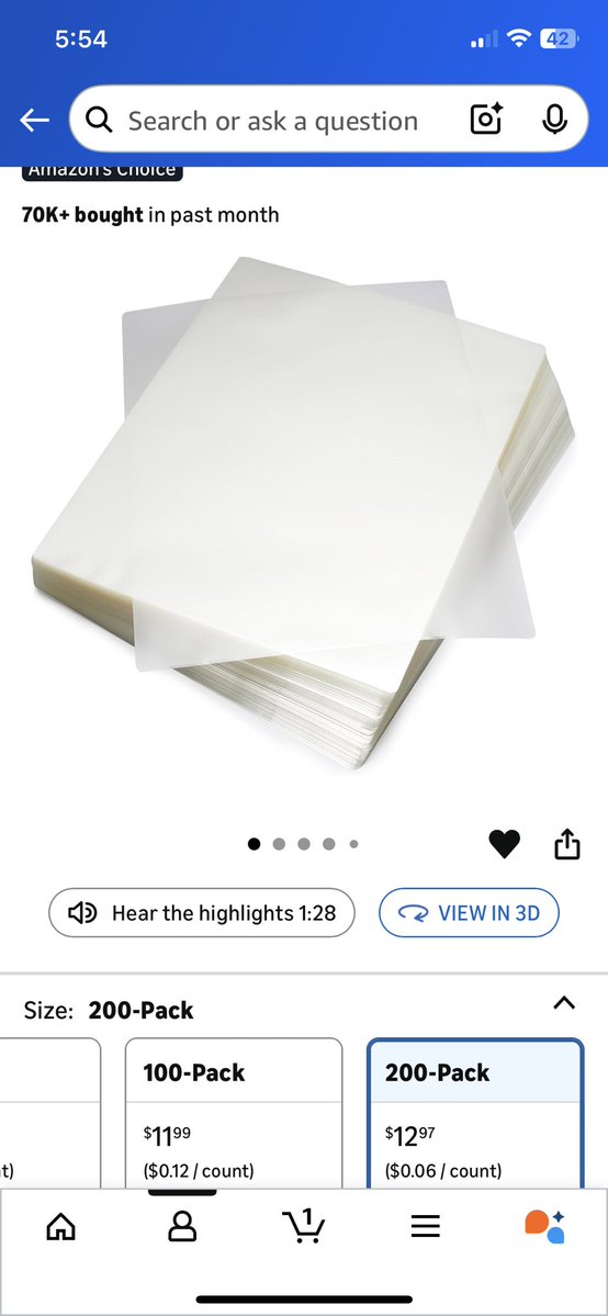 BeckyKurkowski's tweet image. Insane price! I swear I have been laminating everything this year and they go fast! Crazy deal if anybody wants to help 💕
amazon.com/hz/wishlist/ls…