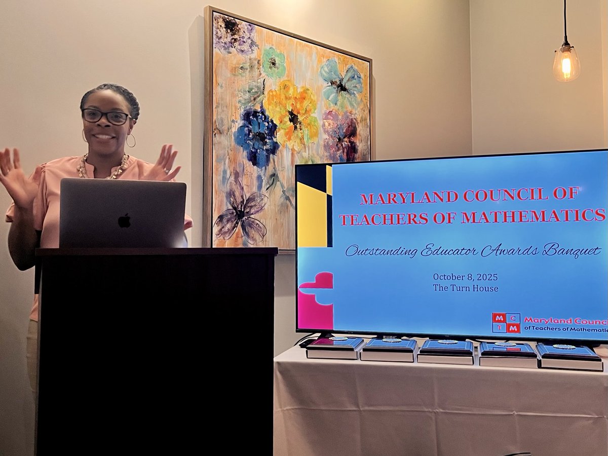 Let the CELEBRATIONS BEGIN! (⁦SO PROUD that <a href="/HCPSS/">HCPSS</a>⁩ has 3 awardees this year!)… 1) Beginning math teacher, 2) middle school math teacher, and 3) teacher leader of the year!!!