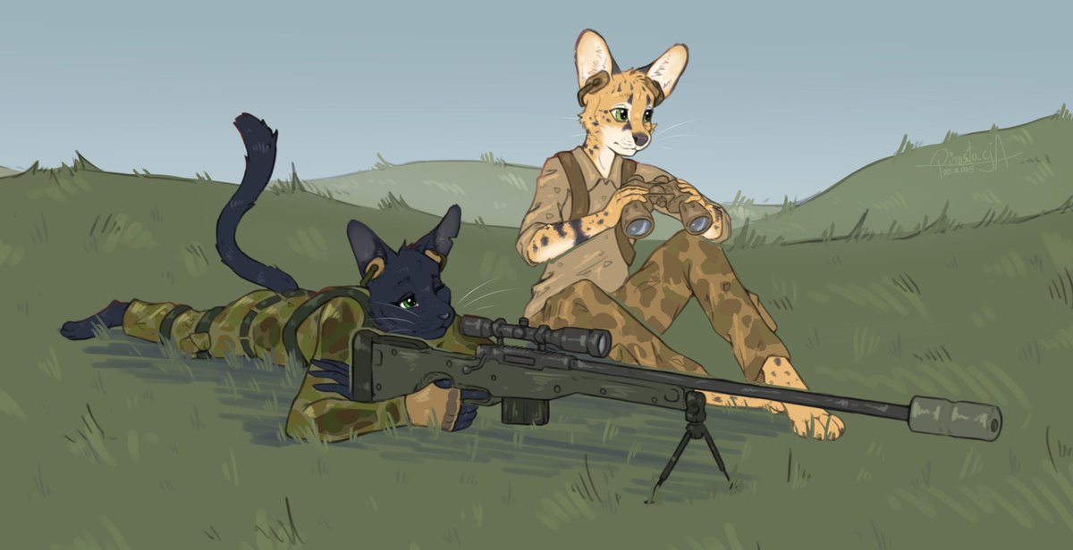 - Can you see them?
- No, but I can hear them

Commision for MaybeSnake on telegram
