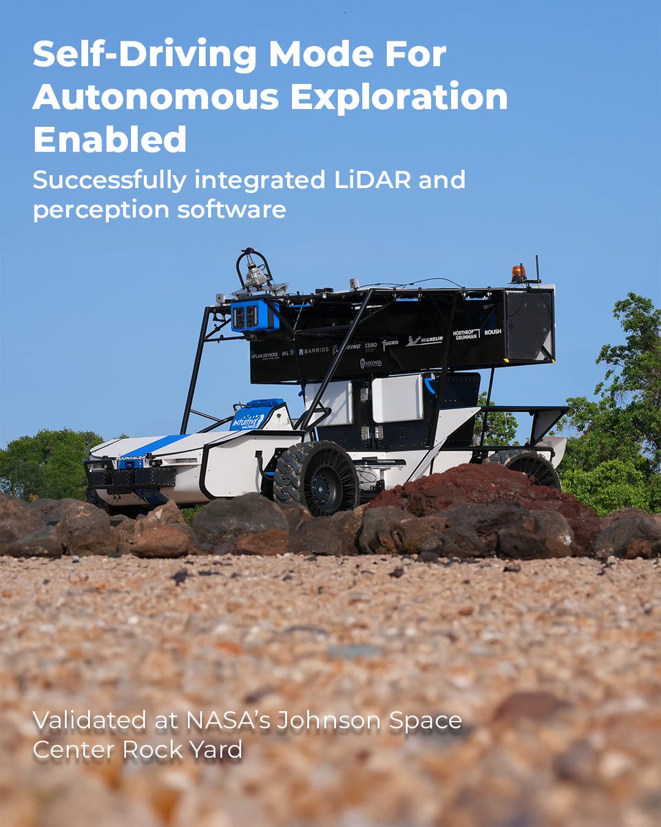 Int_Machines's tweet image. It’s #WorldSpaceWeek and the future of exploration is on the move 🌕

Moon RACER, is engineered for more than mobility. It’s a fully integrated lunar service, connecting delivery, data, and infrastructure in one system.

Start your mission: intuitivemachines.com/start-your-mis…