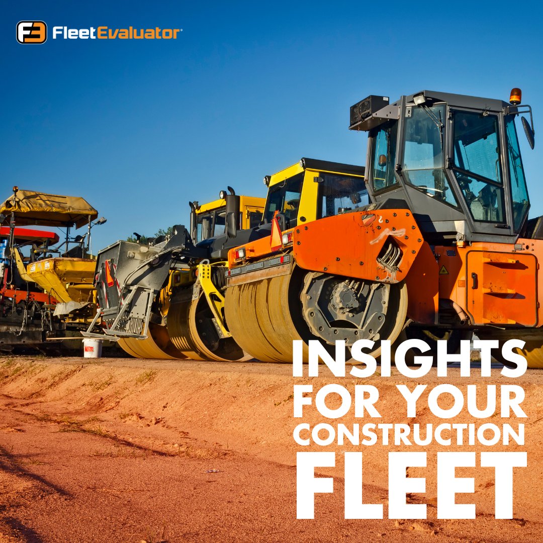 FleetEvaluator's tweet image. Get insights for your construction fleet with #FleetEvaluator and be in control of your equipment at all times. 

Learn more about how Fleet Evaluator can help you manage your construction fleet at ow.ly/qZXw50X8SFS 

#EquipmentValues #ConstructionFleet #FleetManagement