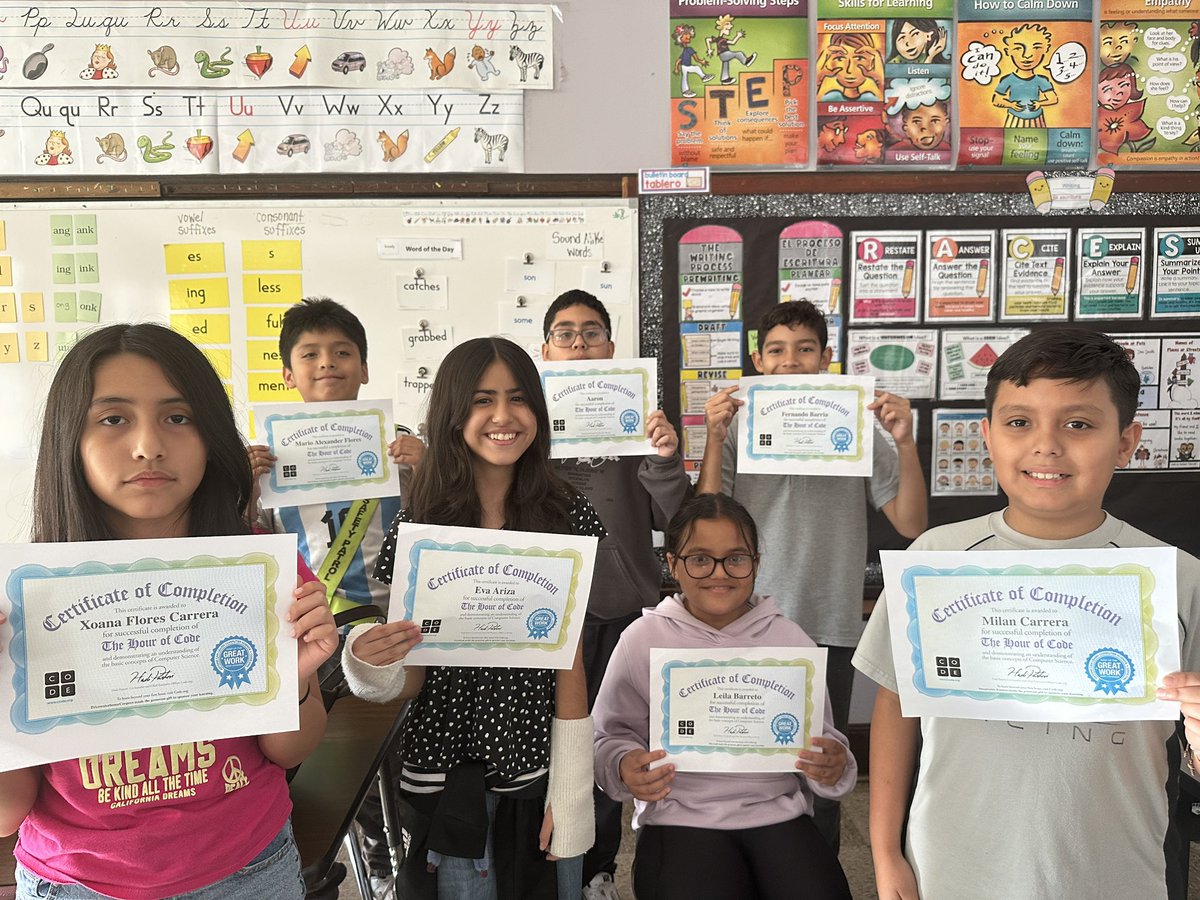 MindsInMotion12's tweet image. Coding fun 🤩 Congrats to our coding class for successfully completing The Hour of Code!! @cliftonschools @cliftonsupt #oneclifton #afterschoolprograms