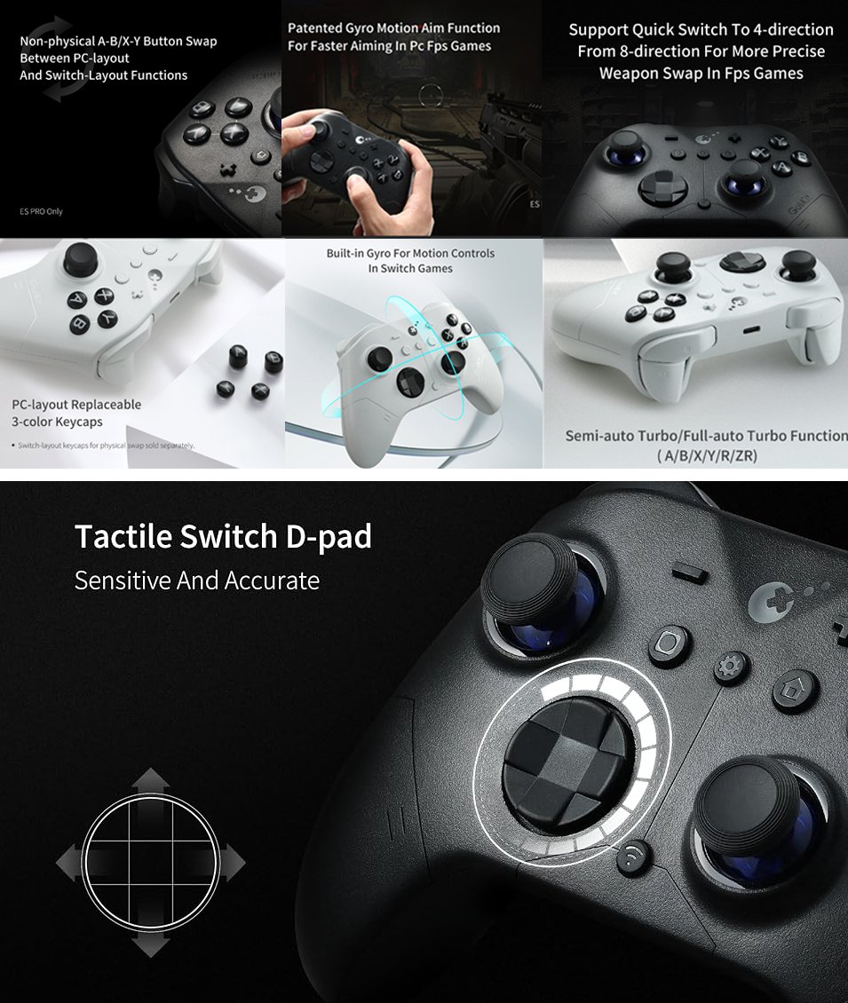 Wario64's tweet photo. GuliKit ES PRO Game Controller w/ TMR Joysticks, Compatible with Windows/Switch/Android/Switch 2 Wake-up is $23.99 on Amazon Prime https://t.co/dK8QqW2JXO #ad https://t.co/mfcxOdcUJK