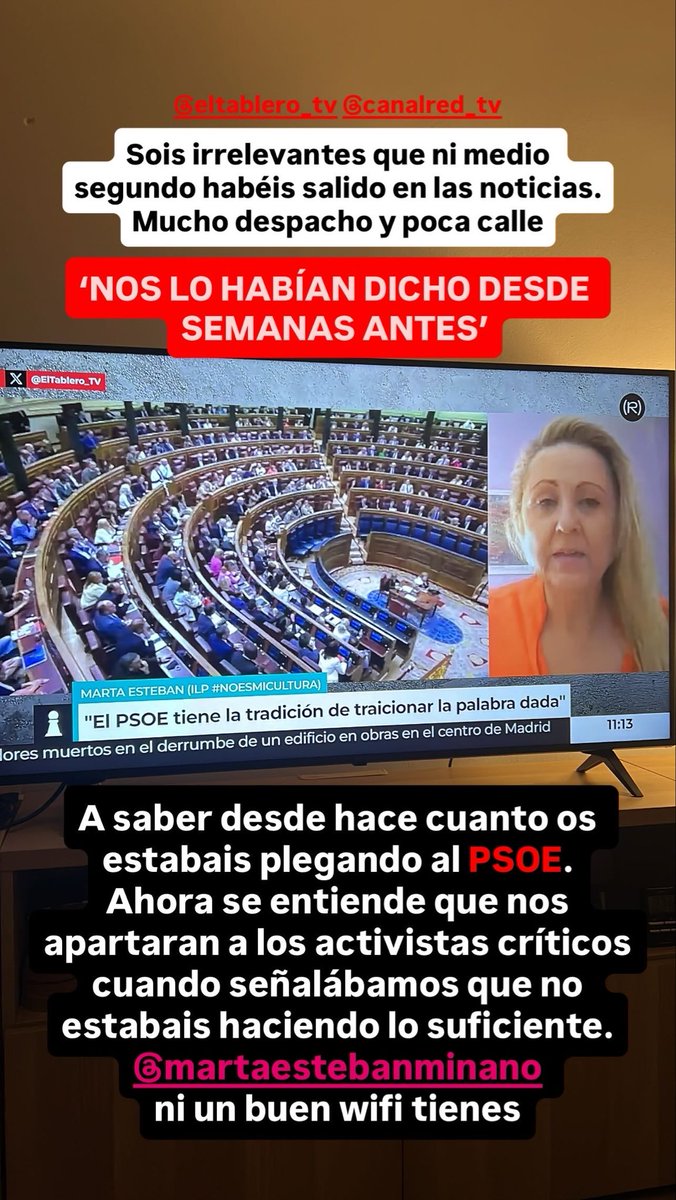 Sois pateticas estando pegadas a la moqueta mientras dejabais tirados a los territorios. Y ahora reconocéis que estabais coordinadas con el PSOE DESDE HACE SEMANAS? Poca vergüenza Marta Aída y todas las que tuvieron la cara dura de liderar esto