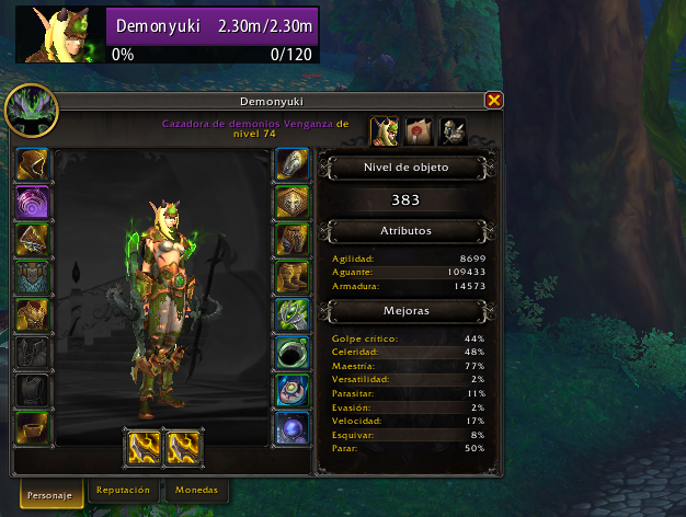 Lo dejo en 74 y ya en tanque, porque es brutal el escalado a partir de nivel 70. El daño que recibe un dps es abismal con el mundo en modo Heroico, y prácticamente cualquier cosa te mata jajaja Hasta 70 guay, a partir de ahí te parten la cara con nada 🥲🥲