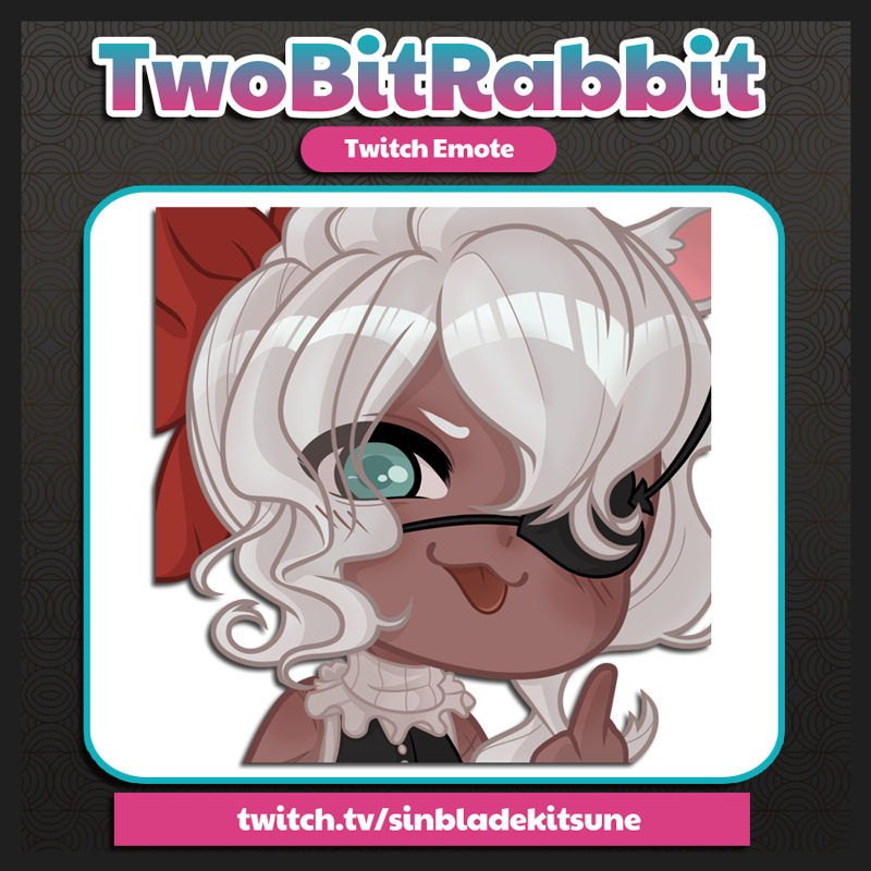 SinBladeKitsune's tweet image. Raffle Winner emote for @TwoBitRabbit!