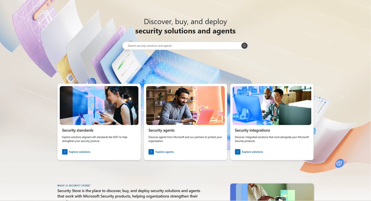 msftsecurity's tweet photo. Introducing Microsoft Security Store—your one-stop shop to discover, buy, and deploy security solutions and agents.
Explore it today: https://t.co/tNP0r70FvQ
#MSSecure https://t.co/KVIbf5nJAL