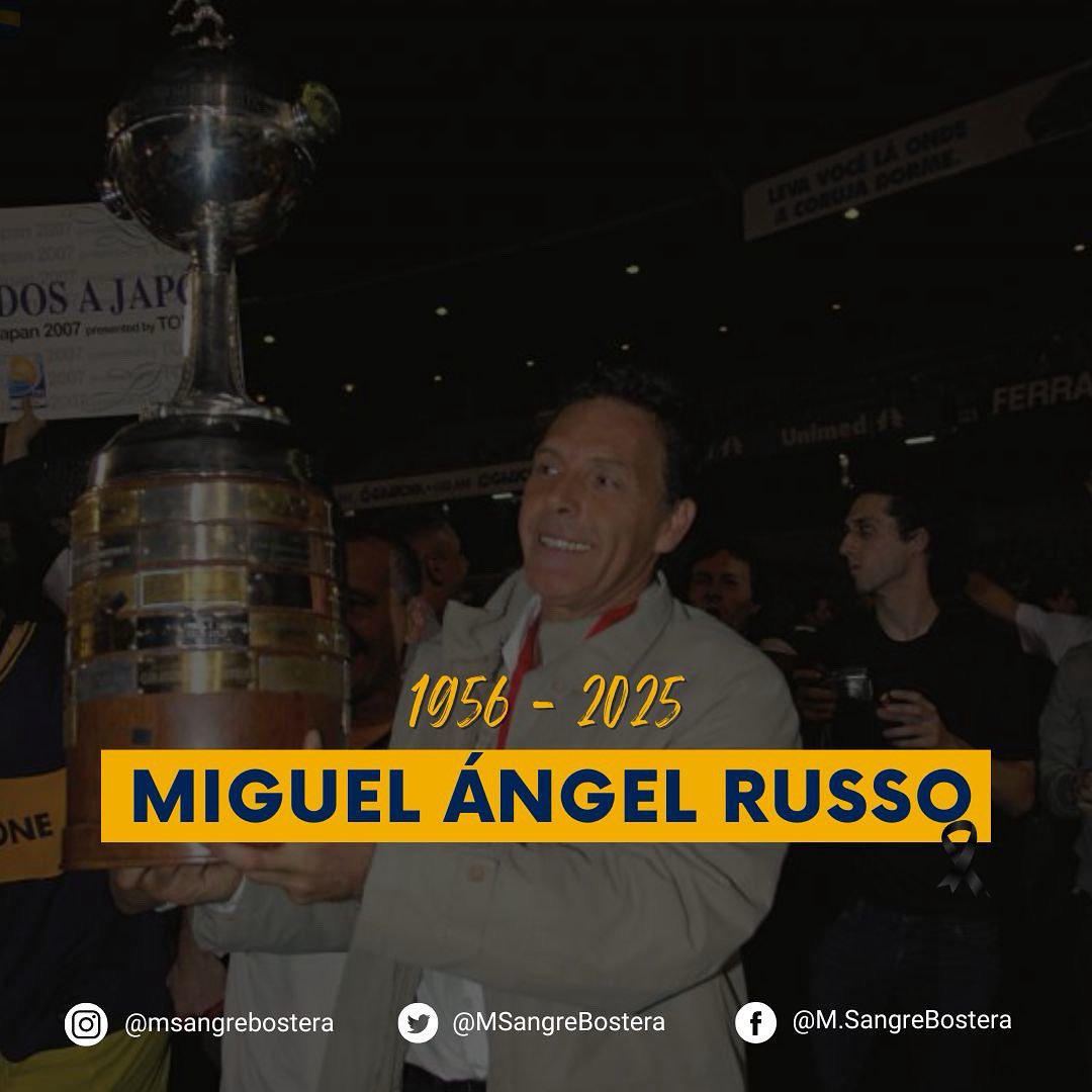 Falleció Miguel Ángel Russo, nuestro técnico, pero fue mucho más que eso: un emblema, un pedazo vivo de la historia de Boca.

Nos devolvió la ilusión, nos hizo sentir nuevamente lo que significa ser Boca. 

Gracias por tu entre y por dejarlo todo. Te vamos a extrañar, Miguelo.
