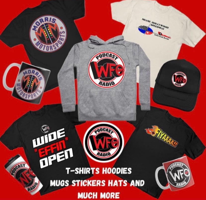 nhragal007's tweet photo. 🛑The @WFORadio merch is ON SALE! T-shirts as low as $16! This includes @LifesaDrag1320 #FIYAAAA, #ProjectPontiac, Morris Motorsports & Miami Hollywood Speedway gear! It’s getting cooler grab a hoodie! #NHRA #DragRacing #WFO Give it a tap & check it out ➡️ https://t.co/RbsLOoMGMn https://t.co/Kl0uknsDjW