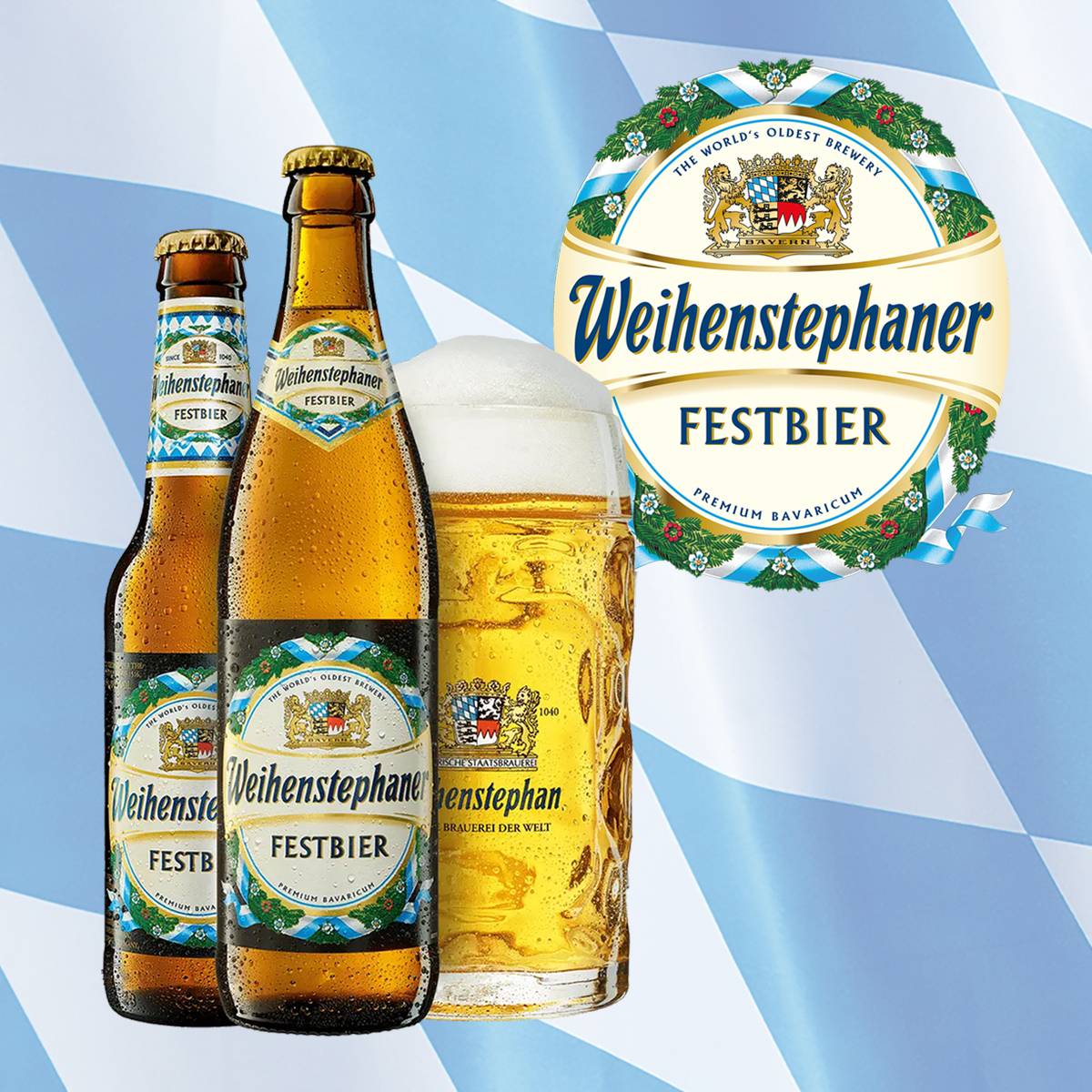 🍺 Bier Perfected Since 1040

Celebrate Oktoberfest with the world's oldest brewery—Weihenstephan! Their Festbier is deep gold in color and luminous in the glass. From the very first sip, the full-bodied flavor is immediately perceptible—a balanced harmony of hop and malt aromas.