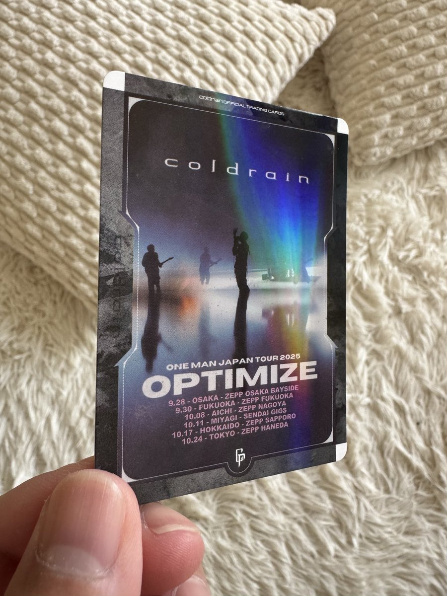 evance0318's tweet image. 光ってたけど当たりか？
#coldrain
#名古屋
#OPTIMIZE
#トレカ