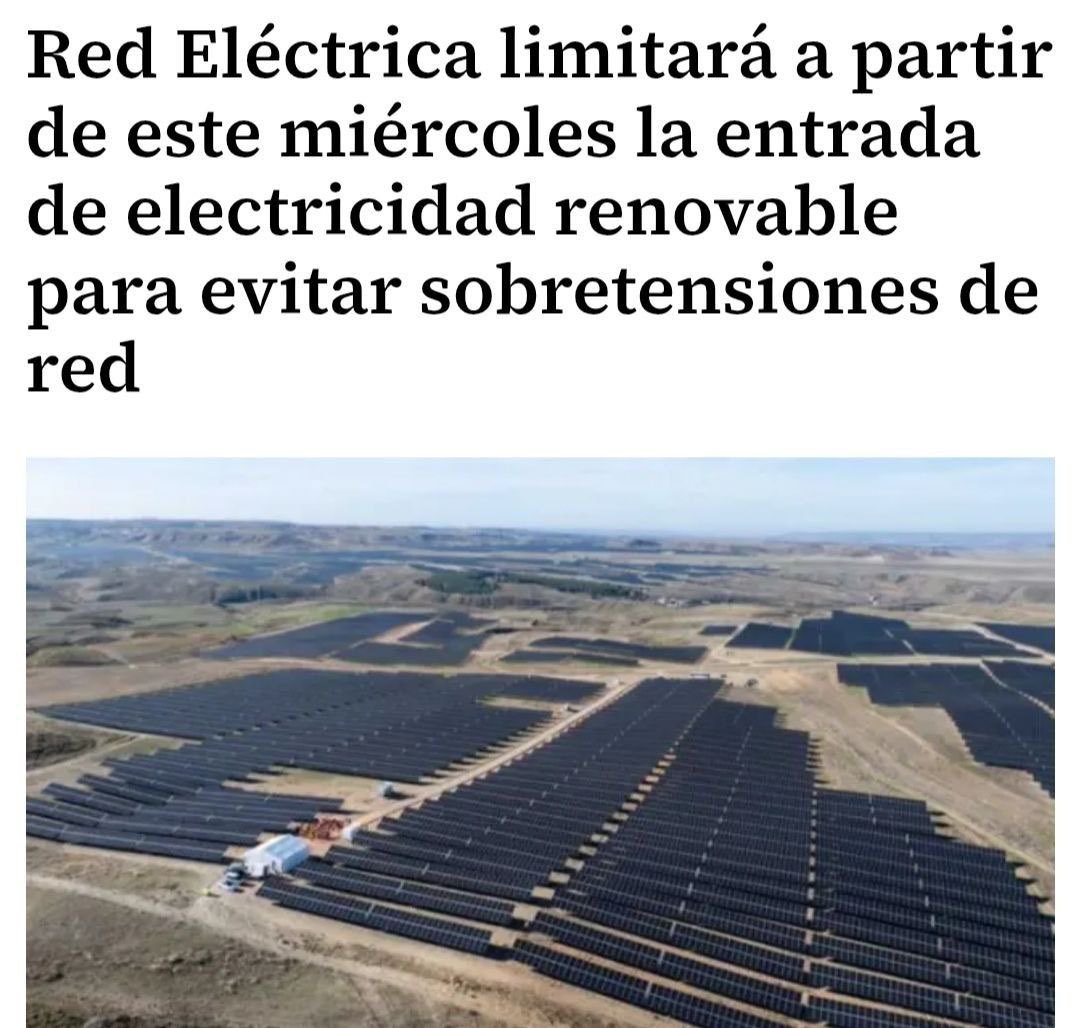 gatanorris's tweet image. La sostenibilidad es talar miles de hectáreas de bosque, llenarlo todo de granjas solares y molinillos de viento, y luego no usar nada porque el sistema se colapsa