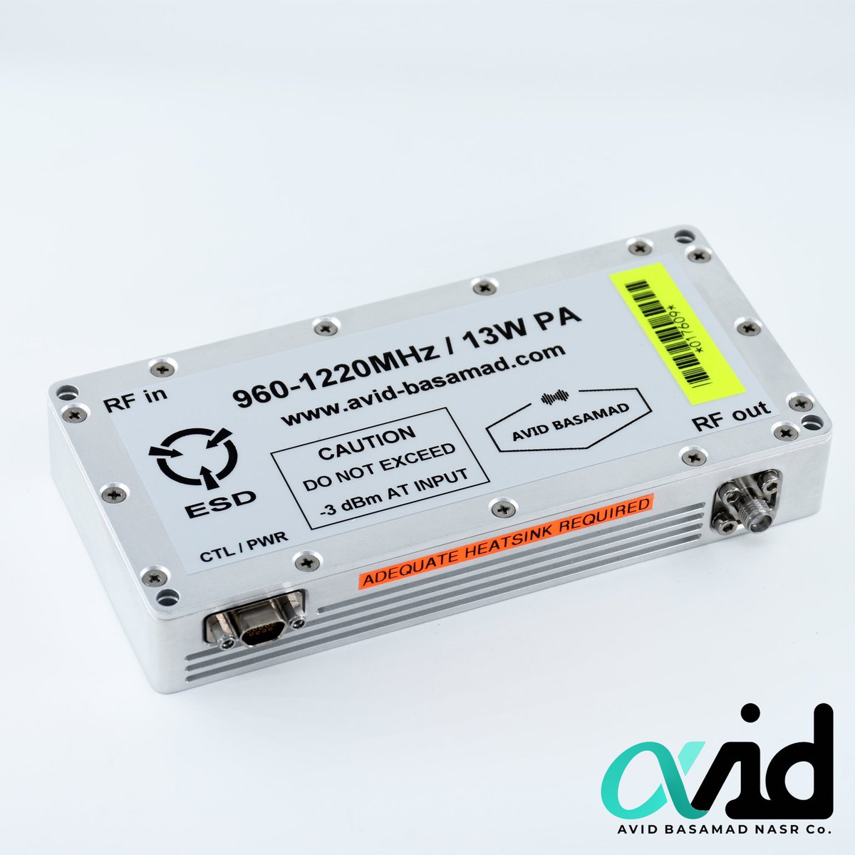 RFAmirhosein's tweet image. A new #RF Power #Amplifier 

We’re proud to introduce our latest RF power amplifier, operating across the 960–1220 MHz #frequency band.

Designed for #tactical data link (Link 16), #EW applications, and general laboratory use.

#Link_16 #electronic_war #microwave #radio