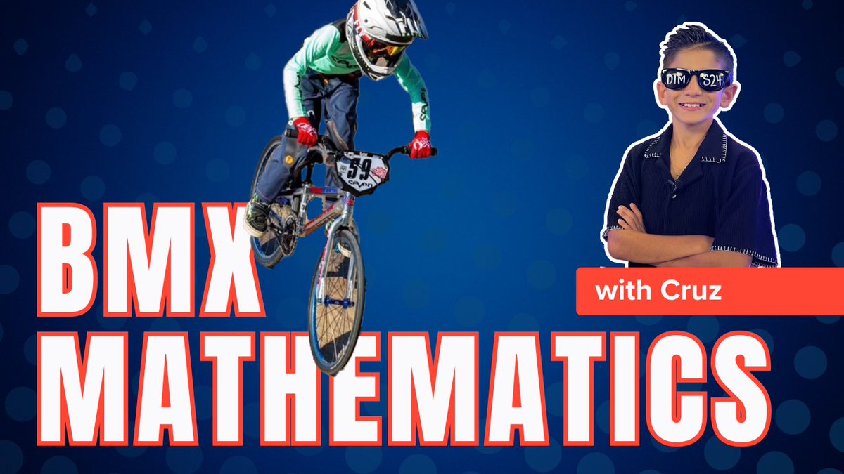 Cruz may only be in 4th grade, but he is integrating mathematics into his BMX racing to ensure he makes it down that track in record time. Check it out!
youtu.be/rD7_1sbSlNU