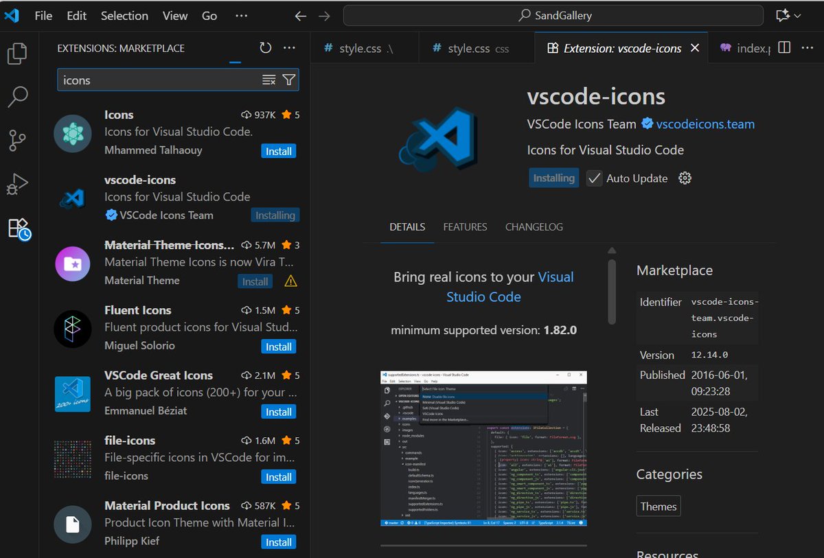 nanahoshitennto's tweet image. vscode-icons

エクスプローラーの「ファイル/フォルダ」のアイコンを拡張子やフレームワークごとに分かりやすく変えることで、見た目が直感的になり、目的のファイルが探しやすくなる。

PGコースで入ってる？？あれれ😅

＃SUNABACO
＃わーぷれ13th
＃VScode