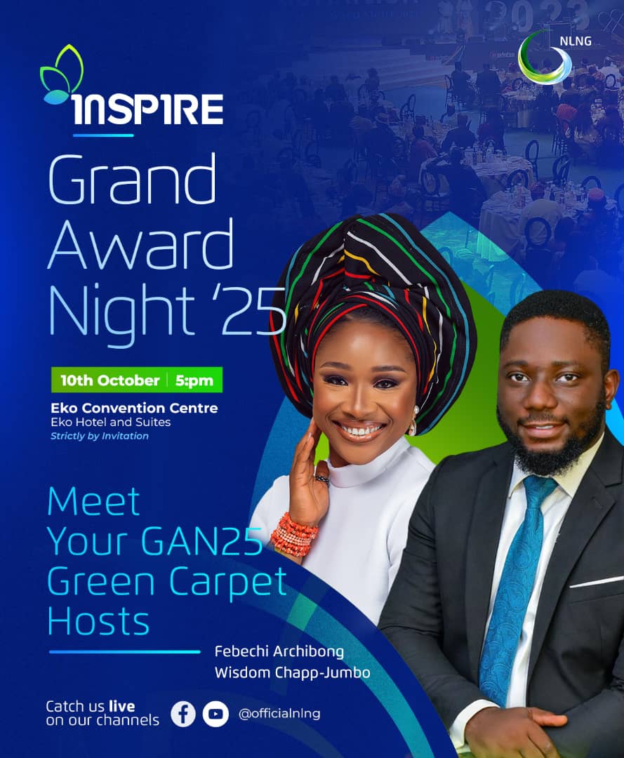 NGRLitPrize's tweet photo. Glam? ✔️
Energy? ✔️
Conversations that sparkle? ✔️
Meet your Green Carpet hosts  @febechiArchibong and @WChappjumbo 

#GAN25
#Inspire
#Thenigeriaprizes2025 
#Grandawardnight2025
#Thenigeriaprizeforliterature2025 https://t.co/tStlc9o29s