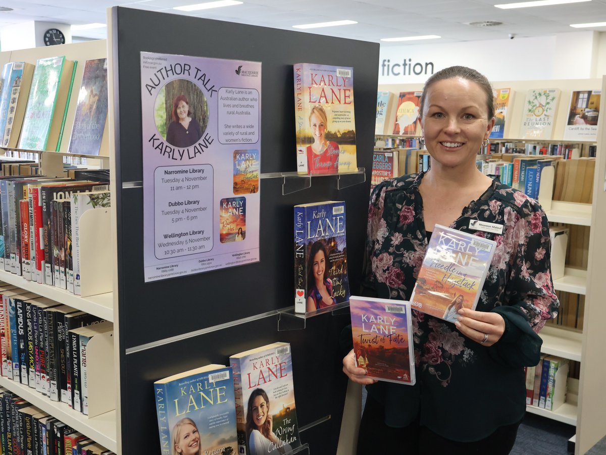 MacquarieRegLib's tweet image. Author Karly Lane will present three author talks at Macquarie Regional Library in just a Stone&apos;s Throw Away. 

Join Karly as she chats about her latest book, Needle in a Haystack and her upcoming novel, Rumour Has It.

Book here: mrl.nsw.gov.au/programs-and-e…