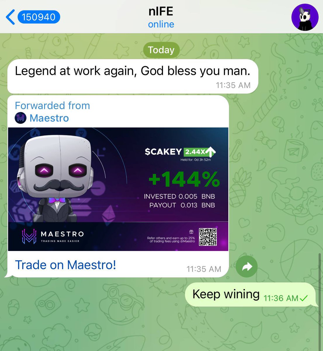 A win make sure you’re following my channel 

t.me/the_defi_inves…