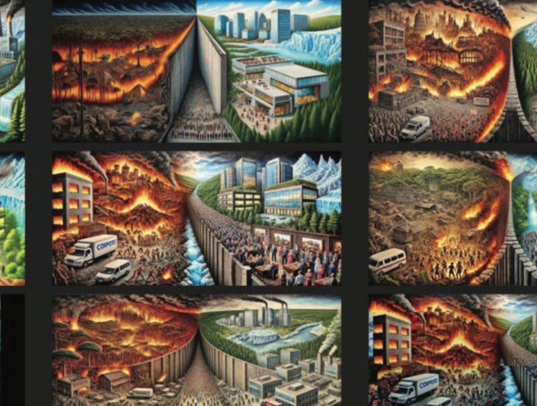 This guy went to ChatGPT and generated these laughably bad pictures of fire— he should've waited for